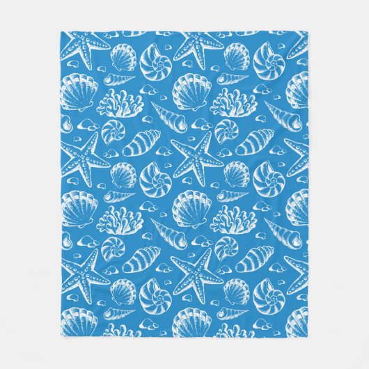 Blue Beach Patroon 2 Fleece Deken (Voorkant)