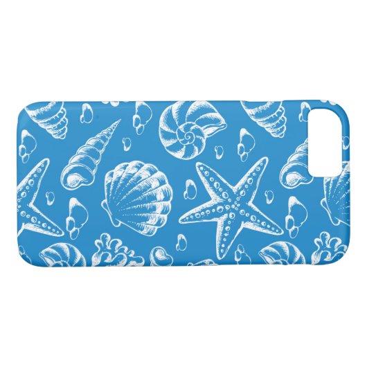 Blue Beach Patroon Case-Mate iPhone Case (Achterkant (Horizontaal))