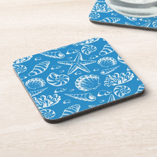 Blue Beach Patroon Drankjes Onderzetter (Linkerzijde)
