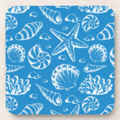 Blue Beach Patroon Drankjes Onderzetter (Voorkant)