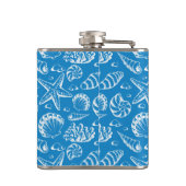 Blue Beach Patroon Heupfles (Achterkant)