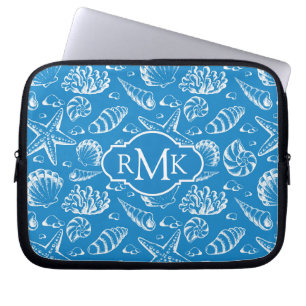 Blue Beach Patroon   Monogram Laptop Sleeve