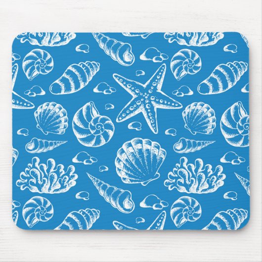 Blue Beach Patroon Muismat (Voorkant)