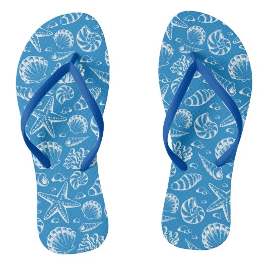 Blue Beach Patroon Teenslippers (Voetbed)