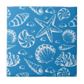 Blue Beach Patroon Tegeltje (Voorkant)