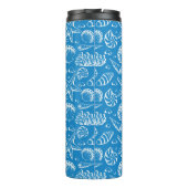 Blue Beach Patroon Thermosbeker (Achterkant)
