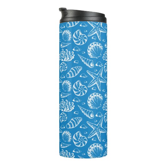 Blue Beach Patroon Thermosbeker (Geroteerd rechts)