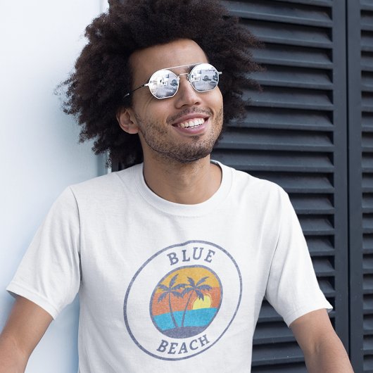 Blue Beach, Puerto Rico Faded Classic Style T-shirt