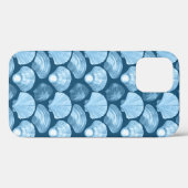 Blue Beach Seashell Patroon Case-Mate iPhone Case (Achterkant (horizontaal))