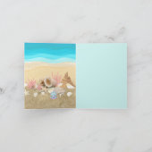 Blue Beach Shell Shells Kaart (Binnen)