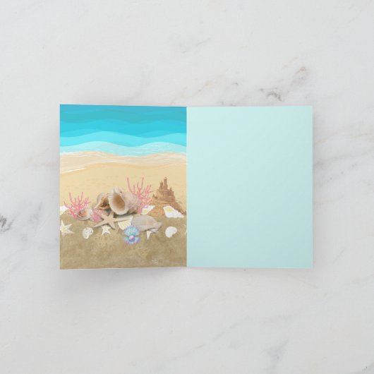 Blue Beach Shell Shells Kaart (Binnen)