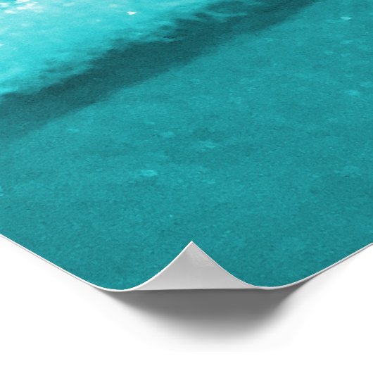 Blue Beach Sign Ons Poster van de tabel met gastbo (Hoek)