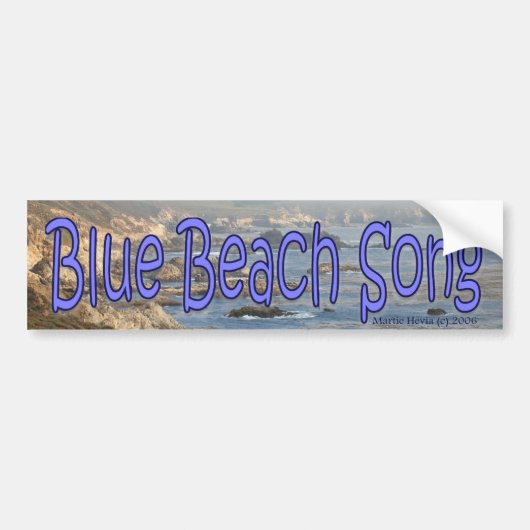 Blue Beach Song™ - Bumpersticker (Voorkant)