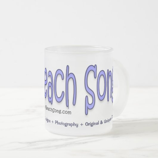 Blue Beach Song™-Mok Matglas Koffiemok (Voorkant rechts)