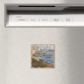Blue Beach Song™ - Vierkante magneet (Insitu (Vaatwasser))