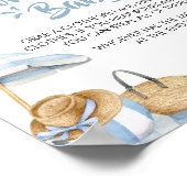 Blue Beach Summer Baby shower zeg niet Baby Poster (Hoek)