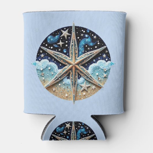 Blue Beach thema Koelbox Blikjeskoeler (Voorkant)