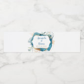 Blue Beach Tuin Waterfles Etiketten (Enkel label)