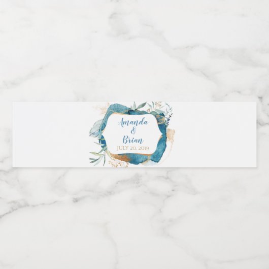 Blue Beach Tuin Waterfles Etiketten (Enkel label)