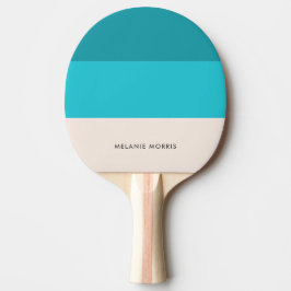 Blue Beach Vibe Colorblock | Modern Monogram Tafeltennisbatje