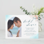 Blue Beach Vrijgezellenfeest Kaart (Staand voorkant)