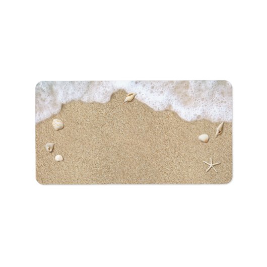 Blue Beach Waves Adresetiketten Etiket (Voorkant)