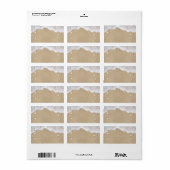 Blue Beach Waves Adresetiketten Etiket (Full Sheet)