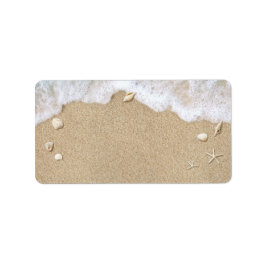 Blue Beach Waves Bat Mitzvah Adresetiketten Etiket