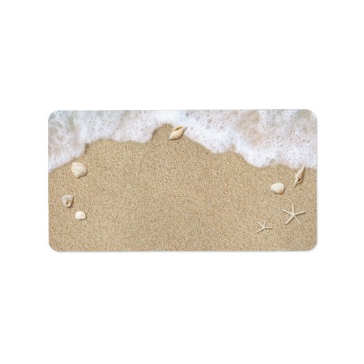 Blue Beach Waves Bat Mitzvah Adresetiketten Etiket (Voorkant)