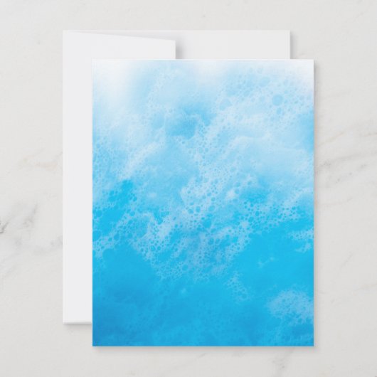 Blue Beach Waves Bat Mitzvah Reception Invitation Kaart (Achterkant)