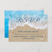 Blue Beach Waves Bat Mitzvah RSVP (Voorkant / Achterkant)
