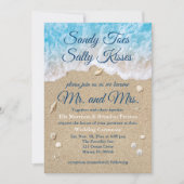 Blue Beach Waves Bruiloft uitnodiging (Voorkant)