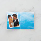 Blue Beach Waves Foto Hartelijk dank Kaart (Binnen)