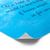 Blue Beach Waves in Loving Memory Poster (Hoek)