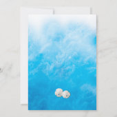 Blue Beach Waves Mrs & Mrs Wedding Invitation Kaart (Achterkant)