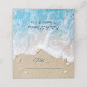 Blue Beach Waves Sandy Toes Salty Kisses Folded Plaatskaartje (Buitenkant ongevouwen)