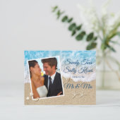 Blue Beach Waves Sandy Toes Salty Kisses Foto Briefkaart (Staand voorkant)