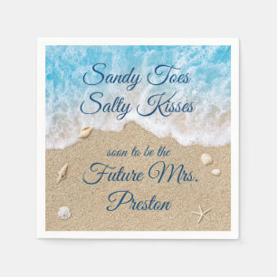 Blue Beach Waves Vrijgezellenfeest servet