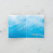 Blue Beach Waves & Zeester Dank u kaart (Binnen)