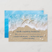 Blue Beach Waves & Zeester RSVP (Voorkant / Achterkant)