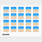 Blue Beach Wedding 2 Harten in de zand Stickers (Vel)