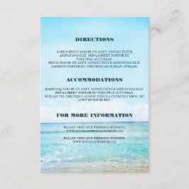 Blue Beach Wedding Details - Informatie Informatiekaartje