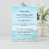 Blue Beach Wedding Details - Informatie Informatiekaartje (Staand voorkant)