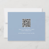 Blue Beach Wedding Event Details with QR Code Kaart (Achterkant)