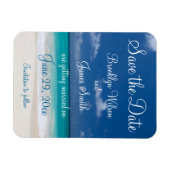 Blue Beach Wedding Save the Date Magnet Magneet (Horizontaal)