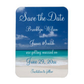 Blue Beach Wedding Save the Date Magnet Magneet (Verticaal)