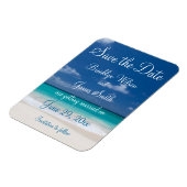 Blue Beach Wedding Save the Date Magnet Magneet (Linkerzijde)