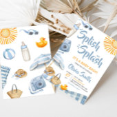 Blue Beach Zomer Baby shower Kaart