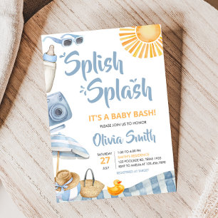 Blue Beach Zomer Baby shower Kaart