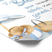 Blue Beach Zomer Baby shower Moeder Osa Bar Poster (Hoek)